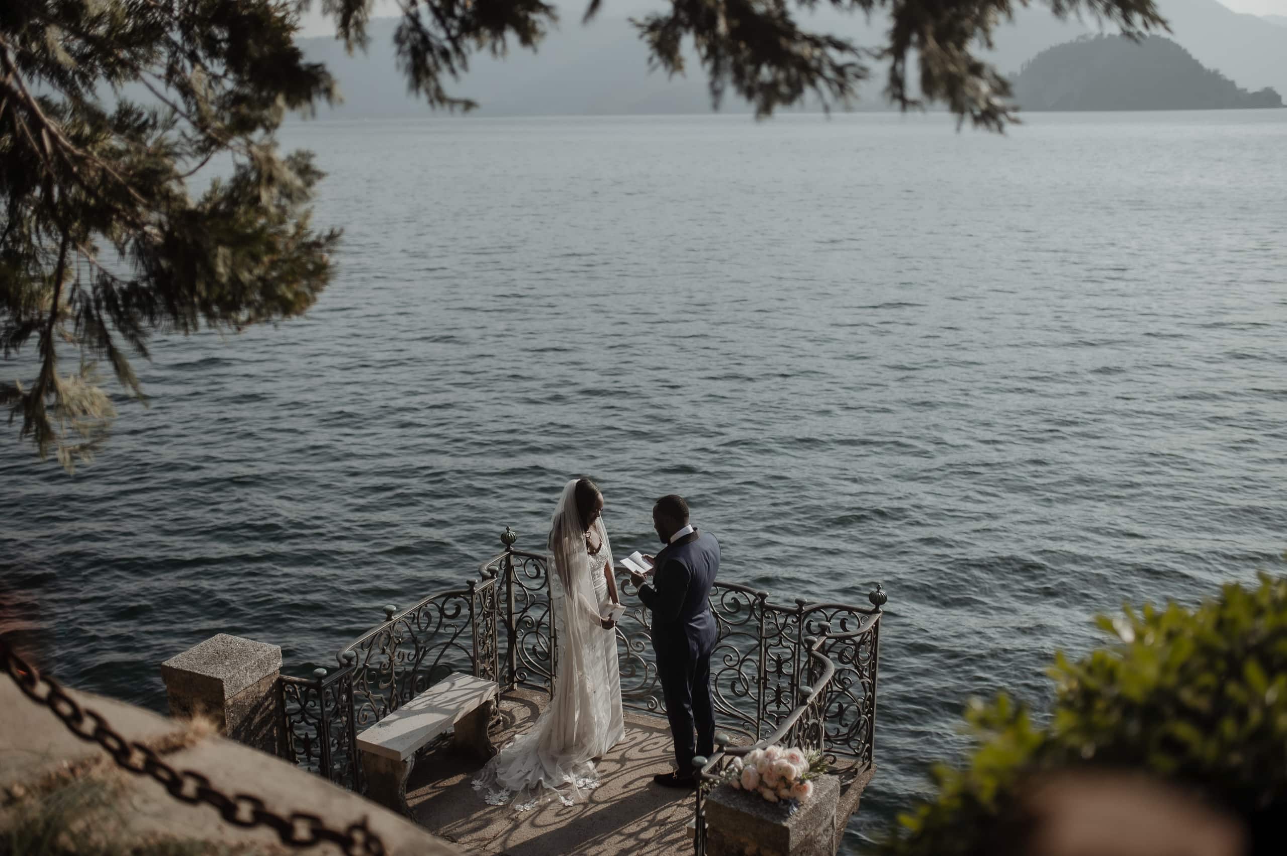 Ceremony during Wedding at Villa Monastero